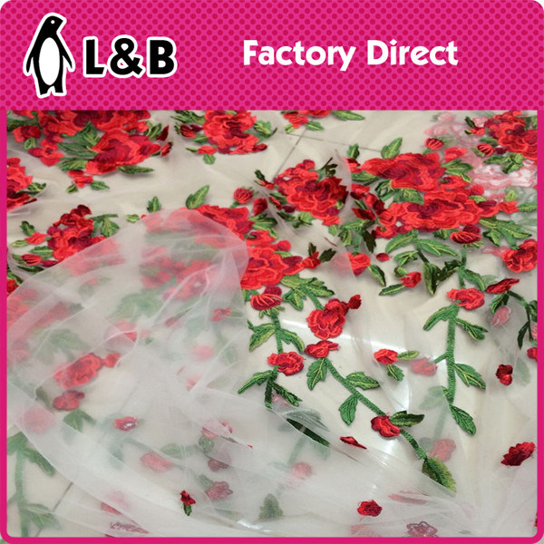 130cm Embroidered Birds Lace Fabric