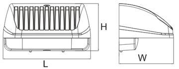 UL/Dlc Listed Aluminum Architectural LED Exterior Building Down Wall Lights