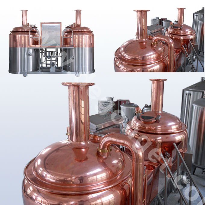 500L Red Copper Brewery Equipment for Restaurant