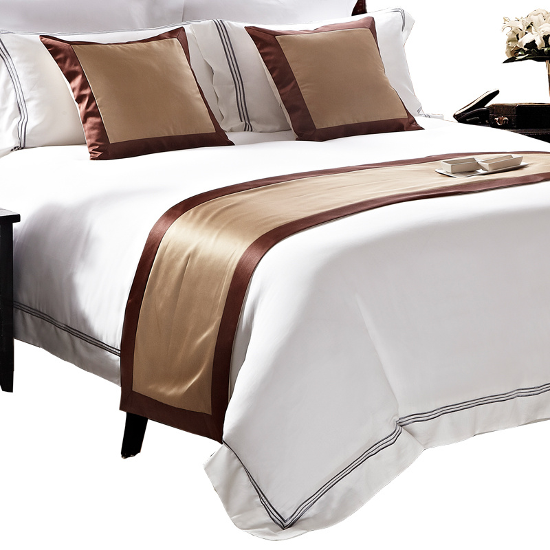 Yrf Customized 100% Cotton Bedding King Size Luxury White Hotel Bedding Sets