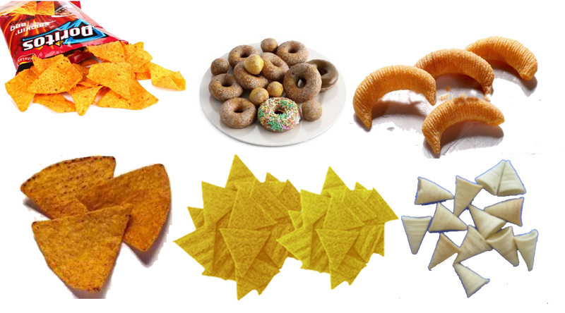 Baked/Fried Corn Chips Doritos Tortilla Making Machine/Fried Bugles Snacks