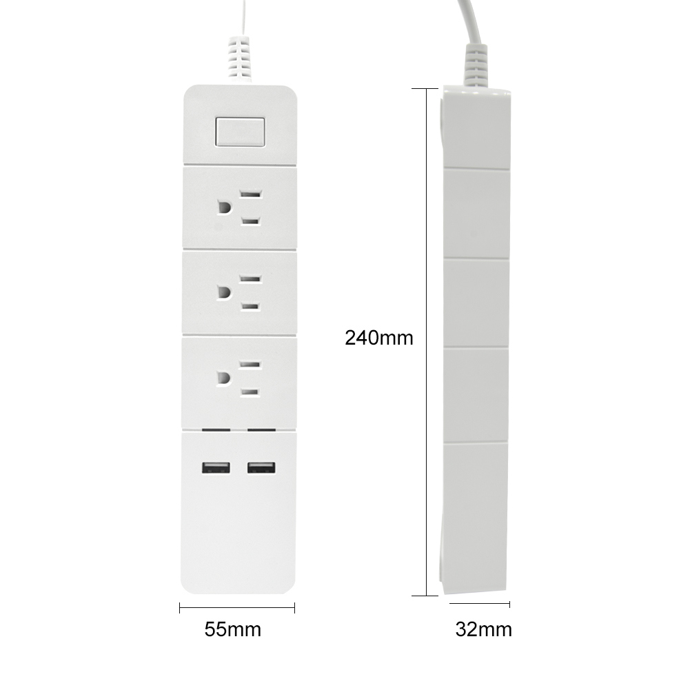 Poka Smart Us WiFi Power Strip with 2 USB