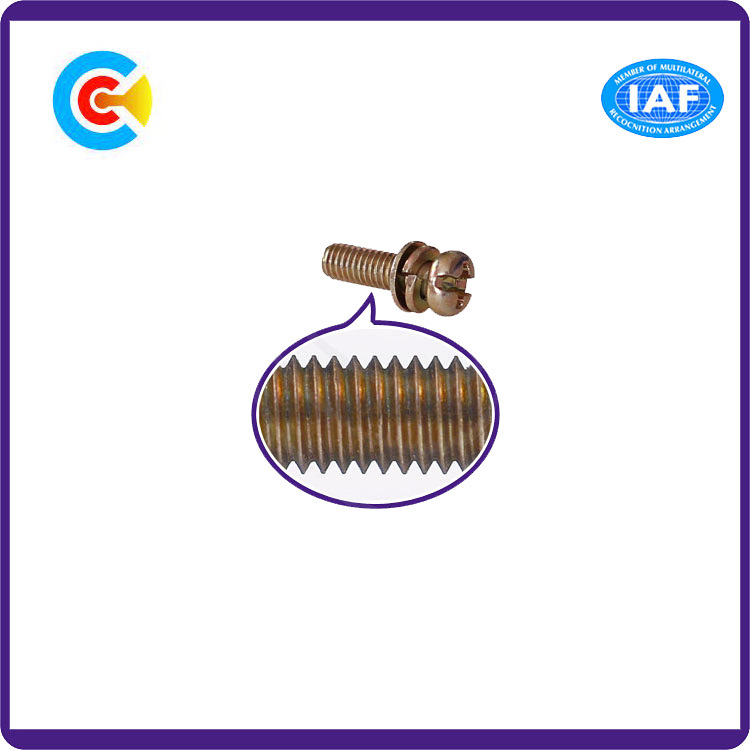 Multicolored Stainless Steel Fastener/Fittings Cross/Phillips Pan Head Screws with Gasket/Washer