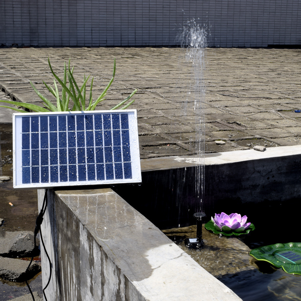 12V 5W Solar Fountain DC Brushless Mini Solar Water Pump Landscape Decorative Pool Solar Garden Water Pump Kit