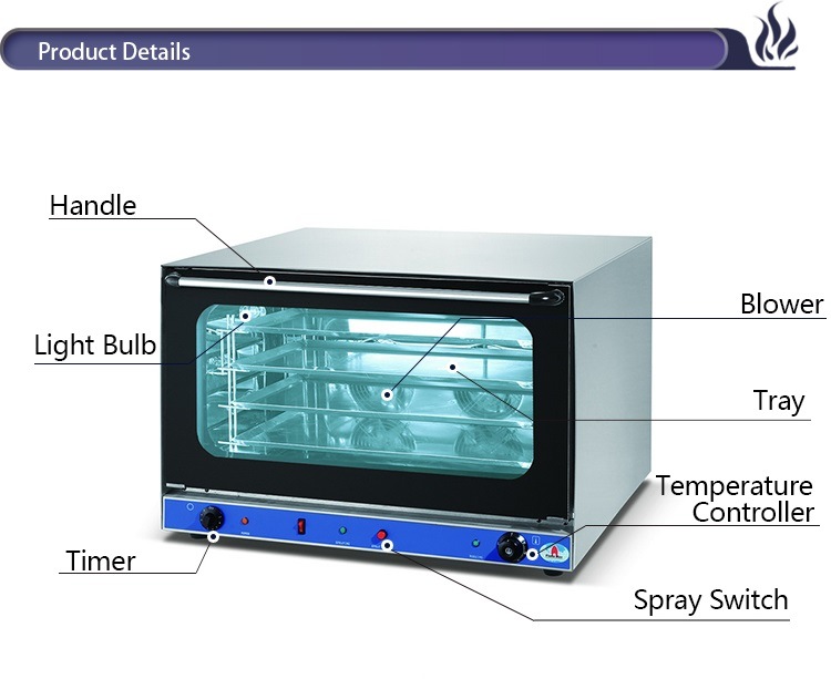 Electric Convection Oven with Steam (HEO-8M-B)