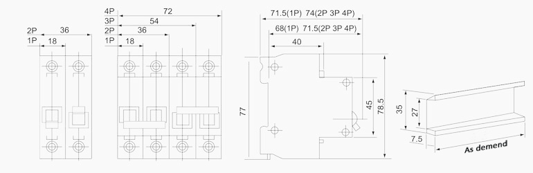 Dz47 Double Power Interlock Circuit Breaker-MCB