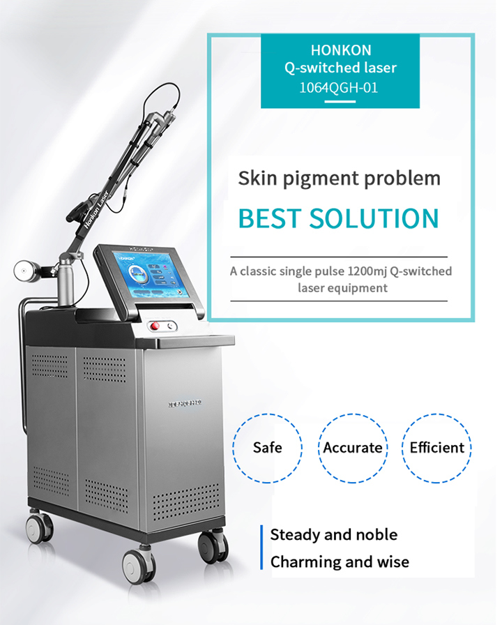 Honkon 1200mj Vertical Freckle Removal for Skin Rejuvenation Beauty Machine