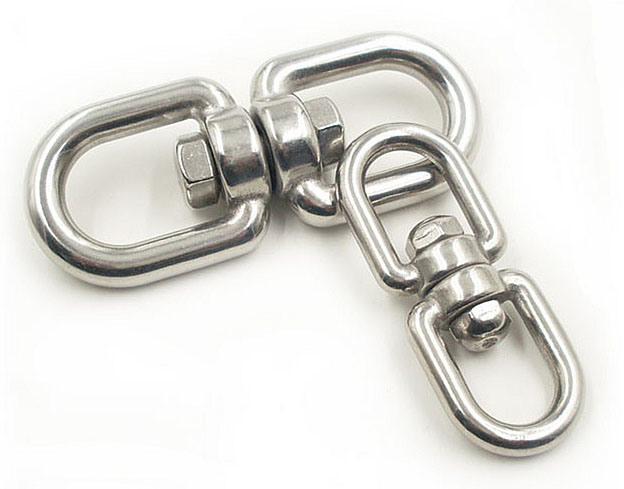 Marine Hardware Double Eyes Steel Chain Swivel