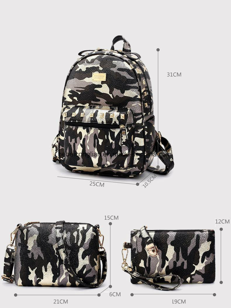 Leisure Fashion Printing-Camouflage Oxford Cloth Women Travel Satchel Briefcase Backpack