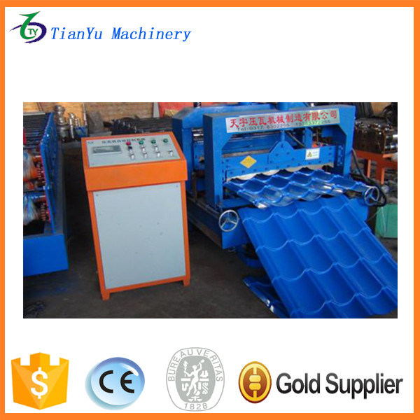 Practical 828 Circular Arc Metal Roof Glazed Tile Roll Forming Machine for Business