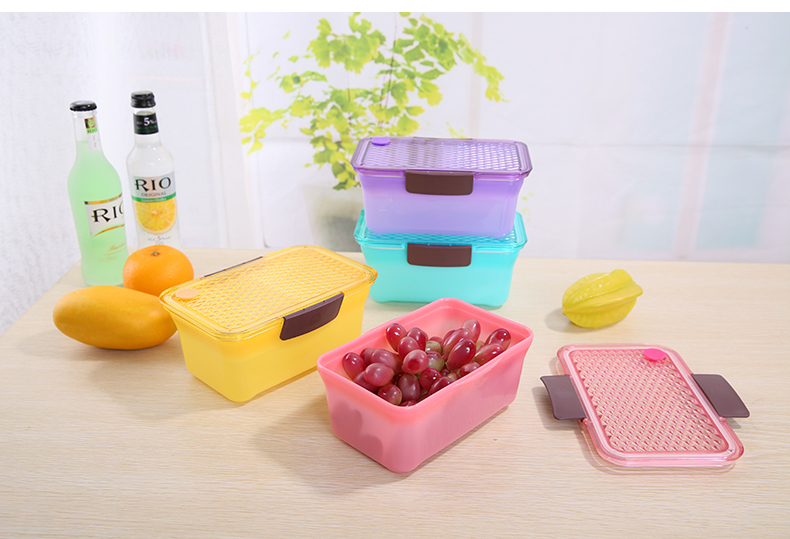 2 Compartments Plastic Bento Lunch Box with Lid and Spoon