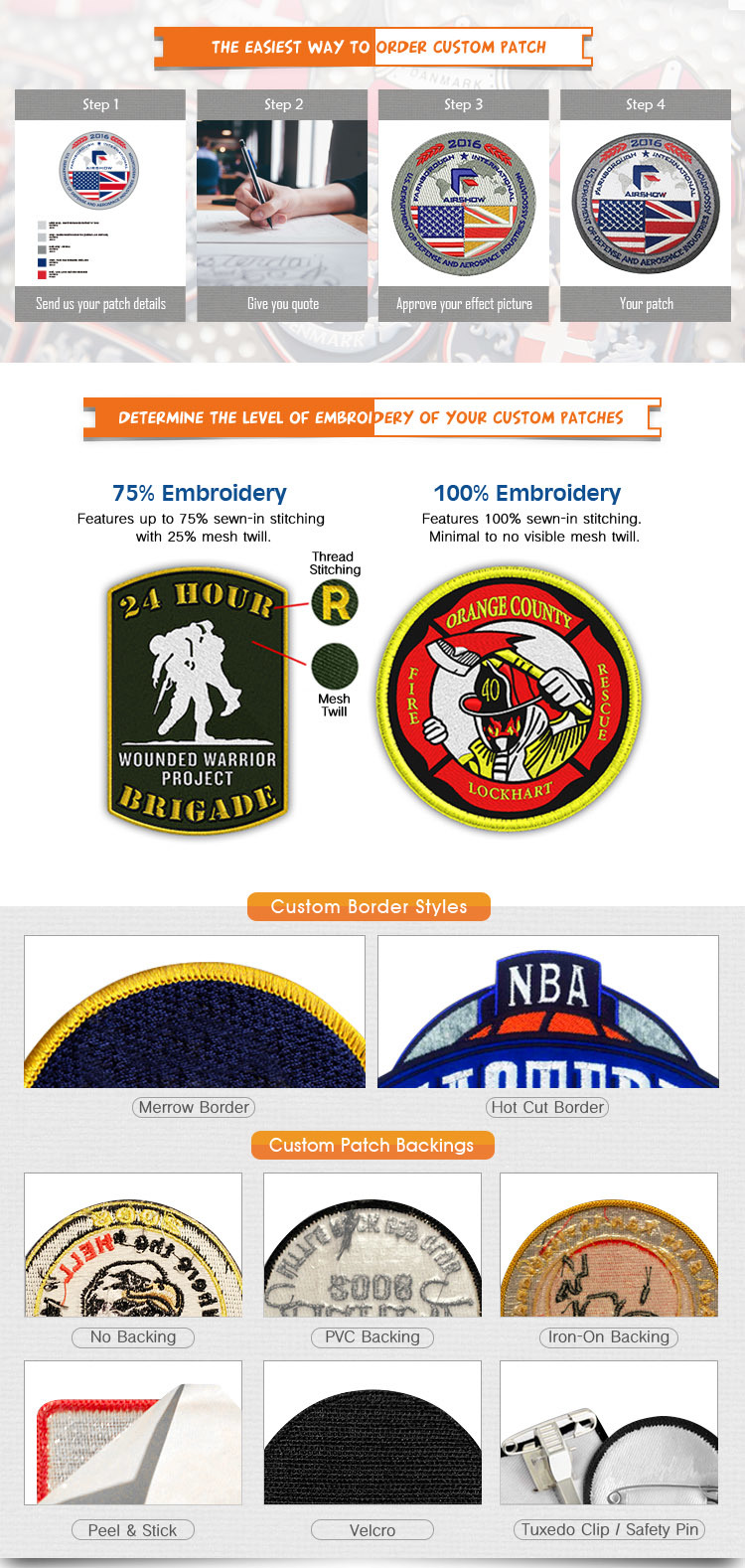 China Manufacturer Custom Design Rose Embroidered Patches