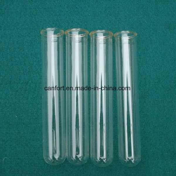 Laboratory Glass Test Tube with Rim and Round Bottom, Boro3.3, Borosilicate Glass