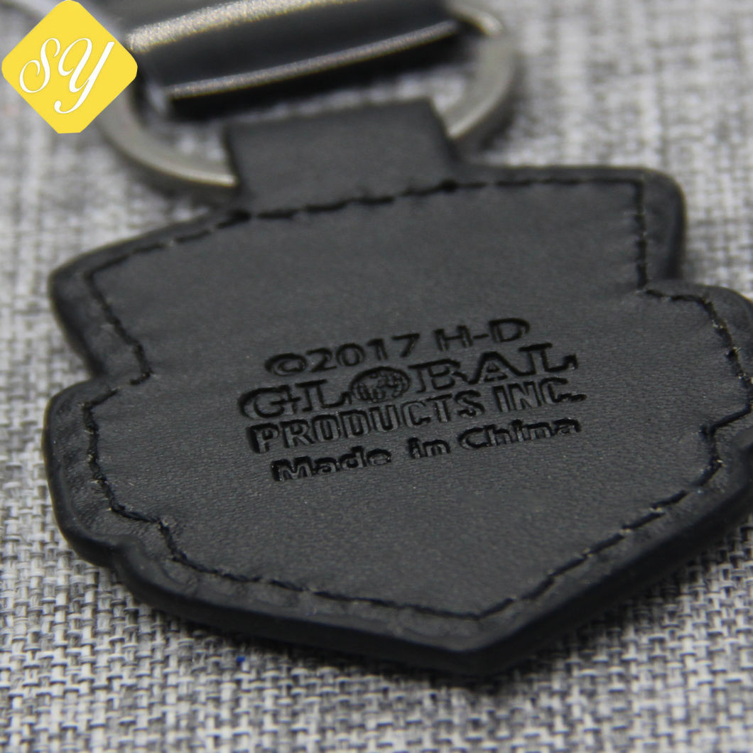 China Manufacture Cheap Wholesale Custom Leather Metal Keychain