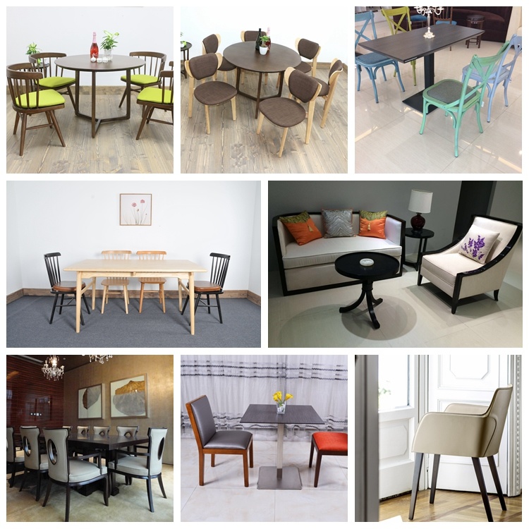 Custom Wooden Black Frame Restaurant Chair / Dining Room Furniture