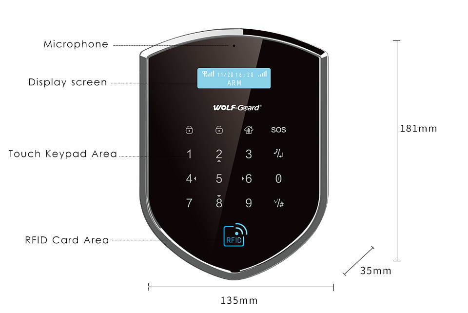 3G WiFi Home Security Alarm System Kit