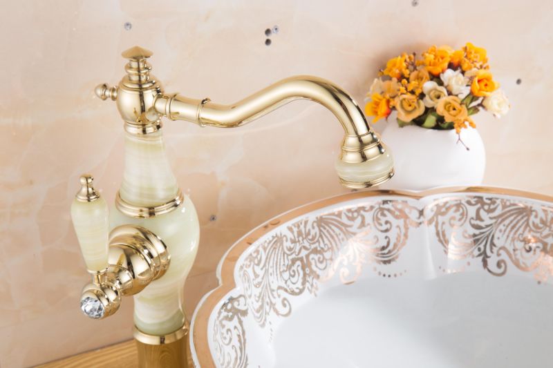 Brass Single Handle Water Bathroom Sink Mixer Tap Basin Faucet