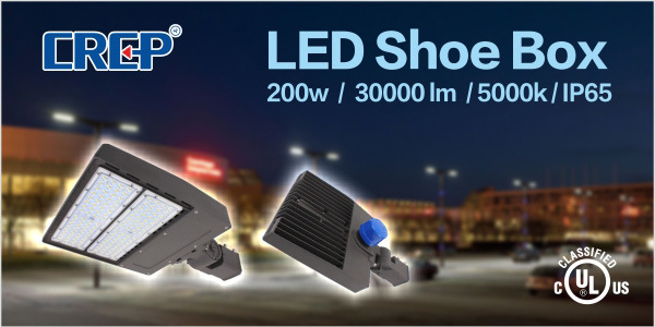 IP65 150lm/W UL Listed Shoebox Light with Light Sensor