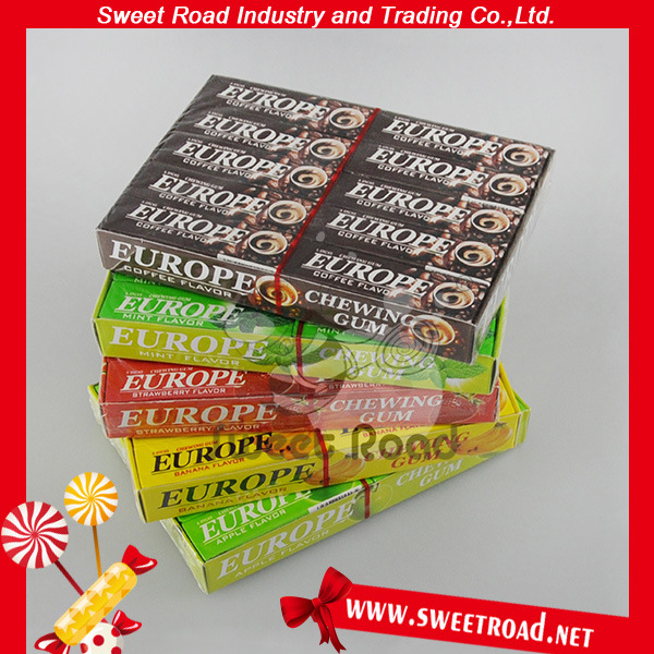Hot Sale Europe Assorted Fruit Flavored Chewing Gum 5PCS Wholesale Brands of Chewing Gum