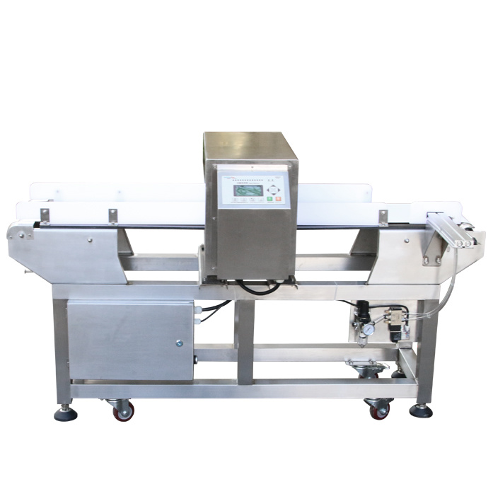 Metal Detection for Food Inspection with Chain Conveyor Belt