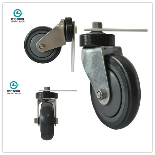 4 Inch PU Shopping Trolley Casters