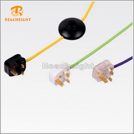 UK 3 Pin Plug Cord with Switch