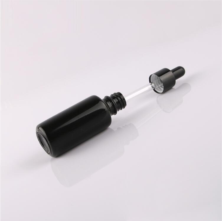 10ml, 15ml, 20ml, 30ml Black Glass Bottle with Dropper, Matt Black Glass Bottle, Dropper Bottle,