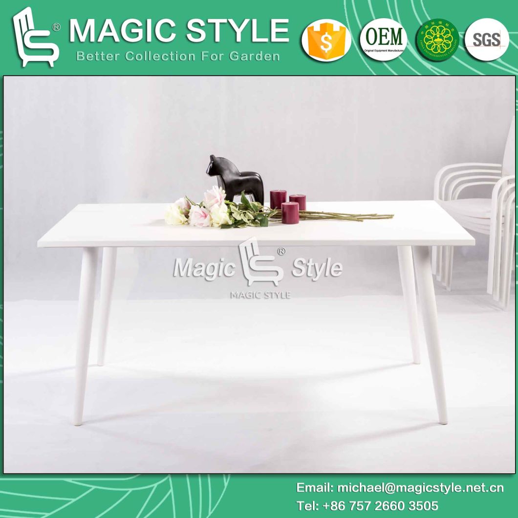 Outdoor Aluminum Table Outdoor Rectangle Table Garden Dining Table Modern Dining Table Patio Dining Table (Magic Style)