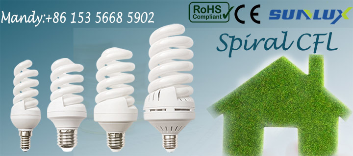 CFL Bulb Light E27 B22 15W 20W 25W Half Spiral Energy Saving Lamp