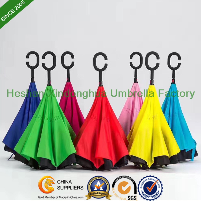 New Items Innovative Hands-Free Straight Reverse Inverted Umbrella (SU-0023FI)