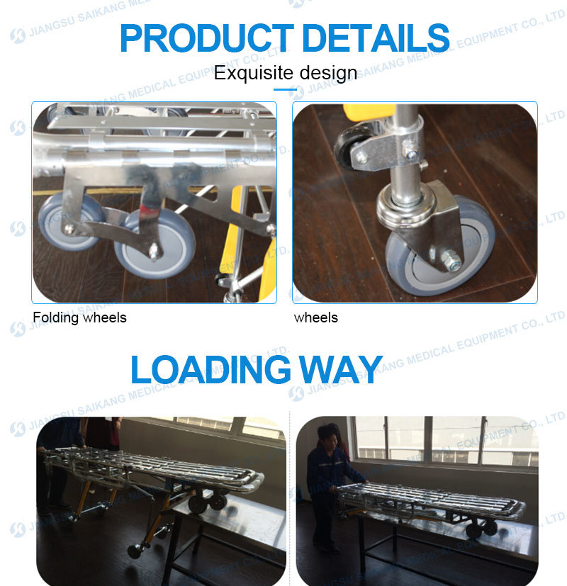 Medical Adjustable Ambulance Patient Stretcher Trolley