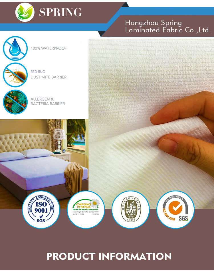 Bed Bug Proof 80% Cotton 20% Polyester Terry Mattress Encasement Waterproof