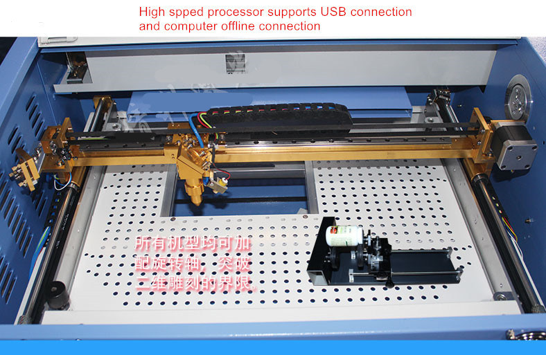 Ruida Control System Without PC Rotary Fixture Auto Lifting Working Table 300X500mm 40W CO2 Laser Engraver