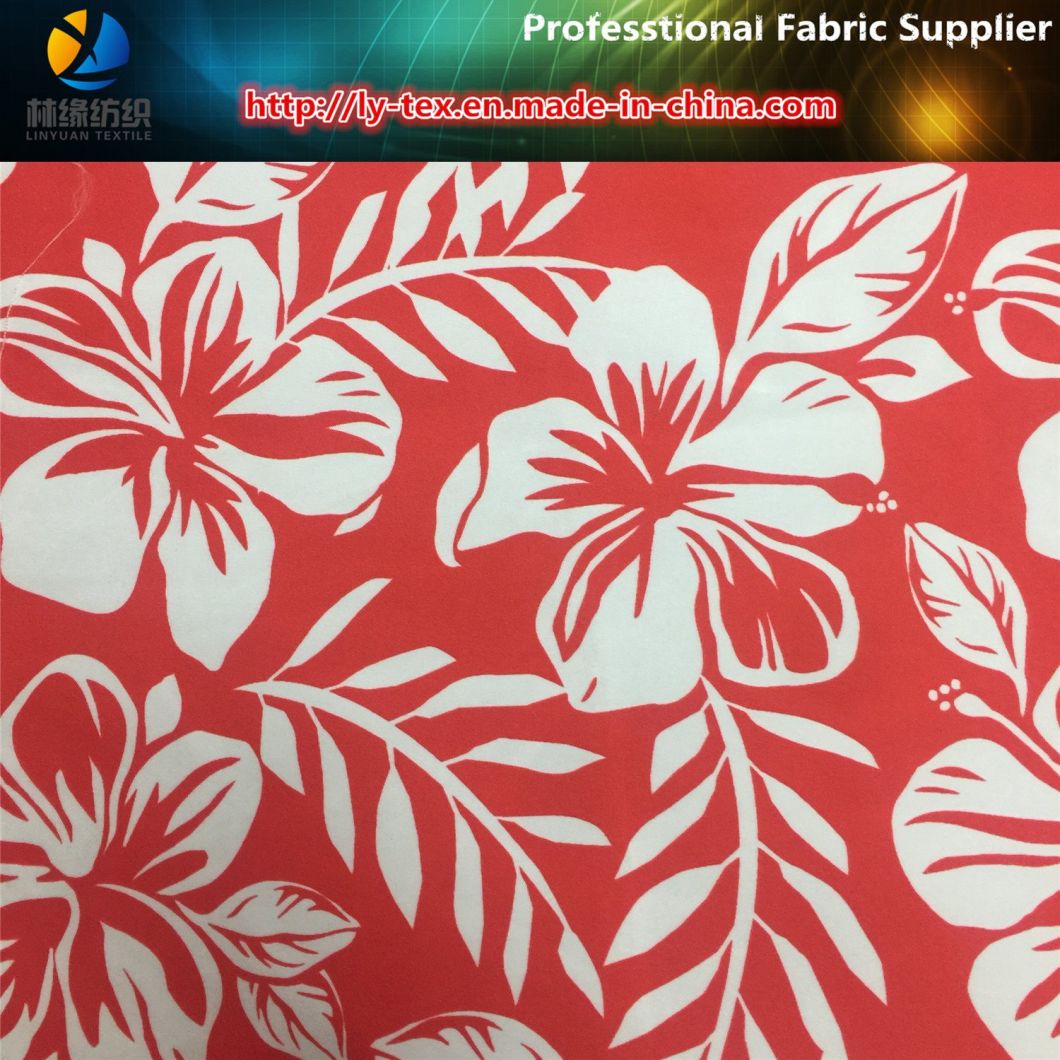 Tropical Flower Printed on Polyester Microfiber Fabric for Shirt/Beachwear (YH2130)