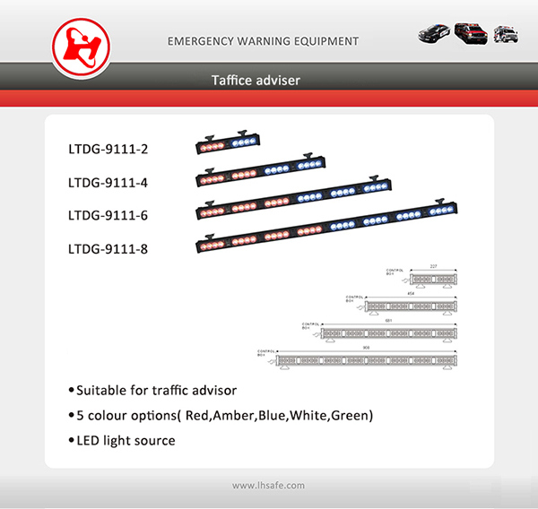 8 Lamp LED Traffic Warning Advisor (LTDG-9111)