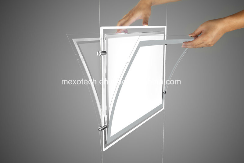 Crystal Acrylic Advertising Magnetic LED Light Box with Engraved Logo