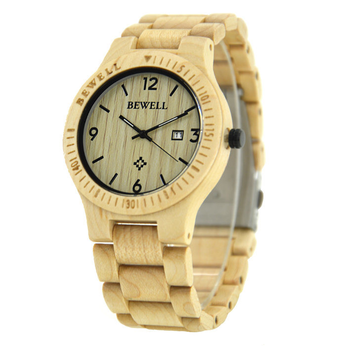 Best Selling 2018 Hot Bewell Wood Wrist Watch