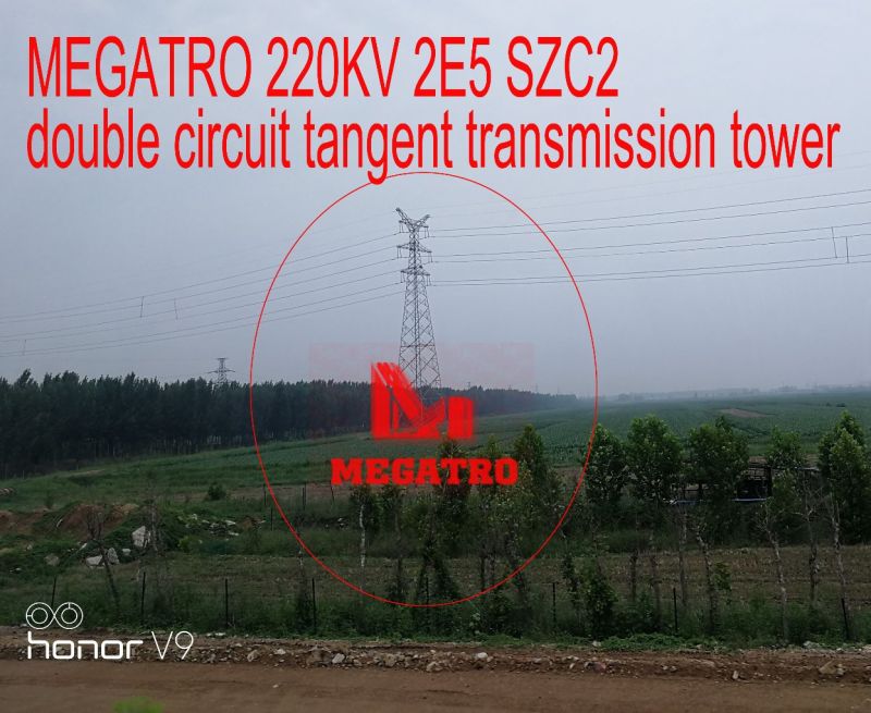 Megatro 220kv 2e5 Szc2 Double Circuit Tangent Transmission Tower