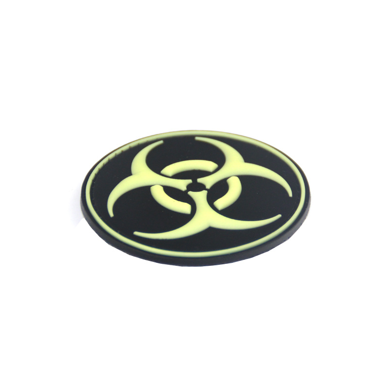 OEM Round Custom Rubber 3D Glow in The Dark Soft PVC Patch