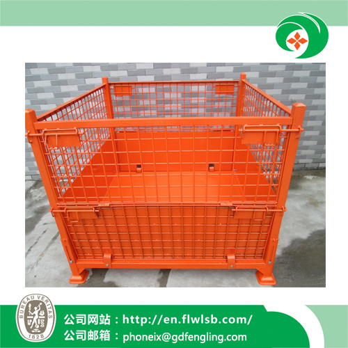 Steel Folding Logistics Cage for Transportation with Ce by Forkfit
