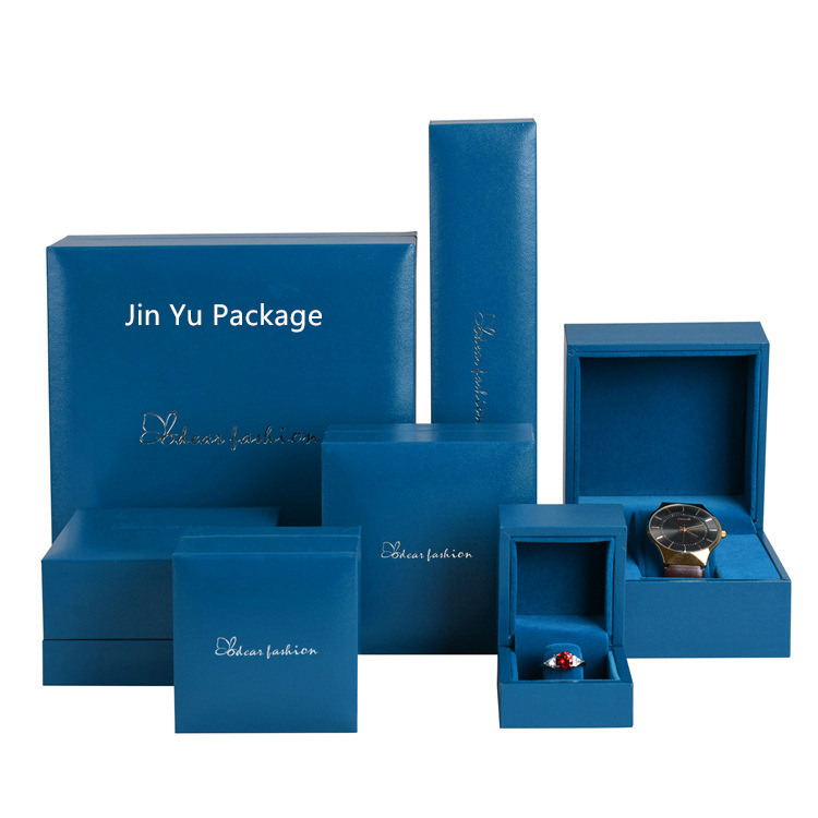 Experience of Fashion Navy Color Luxury Leather Gift Jewelry Packaging Box