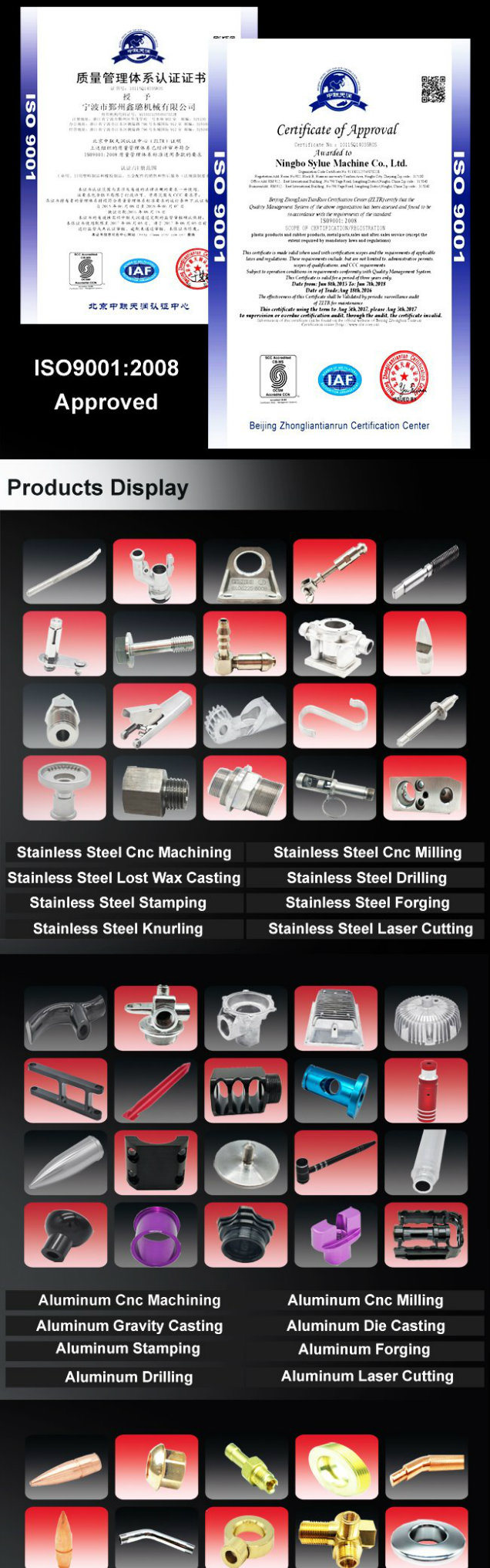 Steel Machinery Parts for Sewing Machine