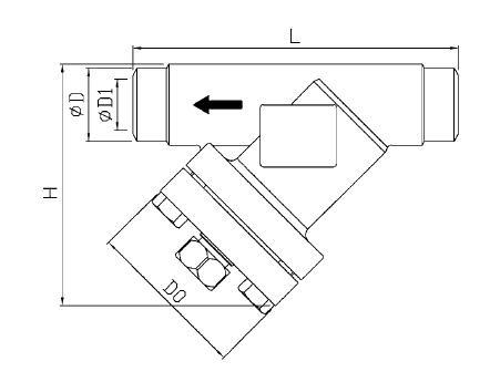 Dn15-Dn250 Butt Welding Angle Strainer