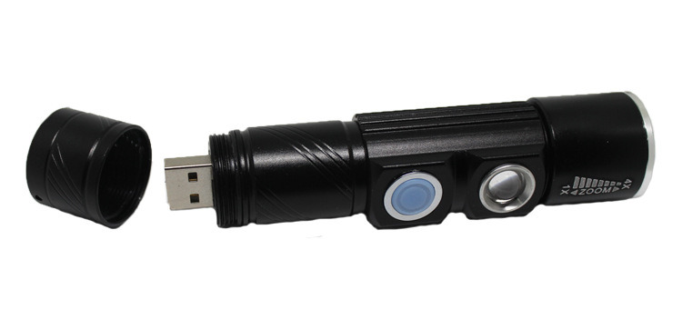 USB Handy LED Flashlight Mini LED Torch CREE T6 Flashlight Red Light Pocket Flash Light