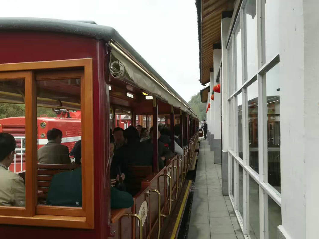 Model Maozedong Amusement Park Track Mini Train 200 Seats Powered by Diesel for Sale