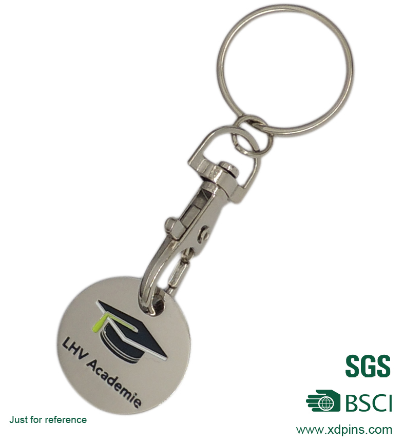 China Supplier Custom Trolley Coin with Keychains
