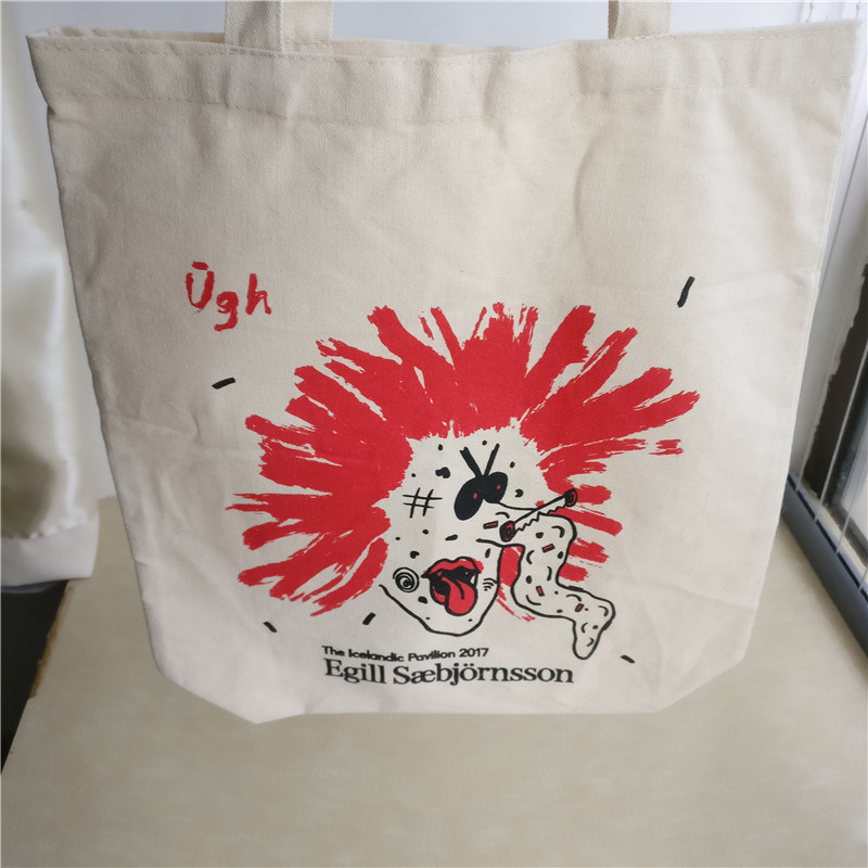 Natural Cotton Canvas Shopping Bags Custom Tote Bags with Logo Foldable Reusable Grocery Fabric Tote Bags