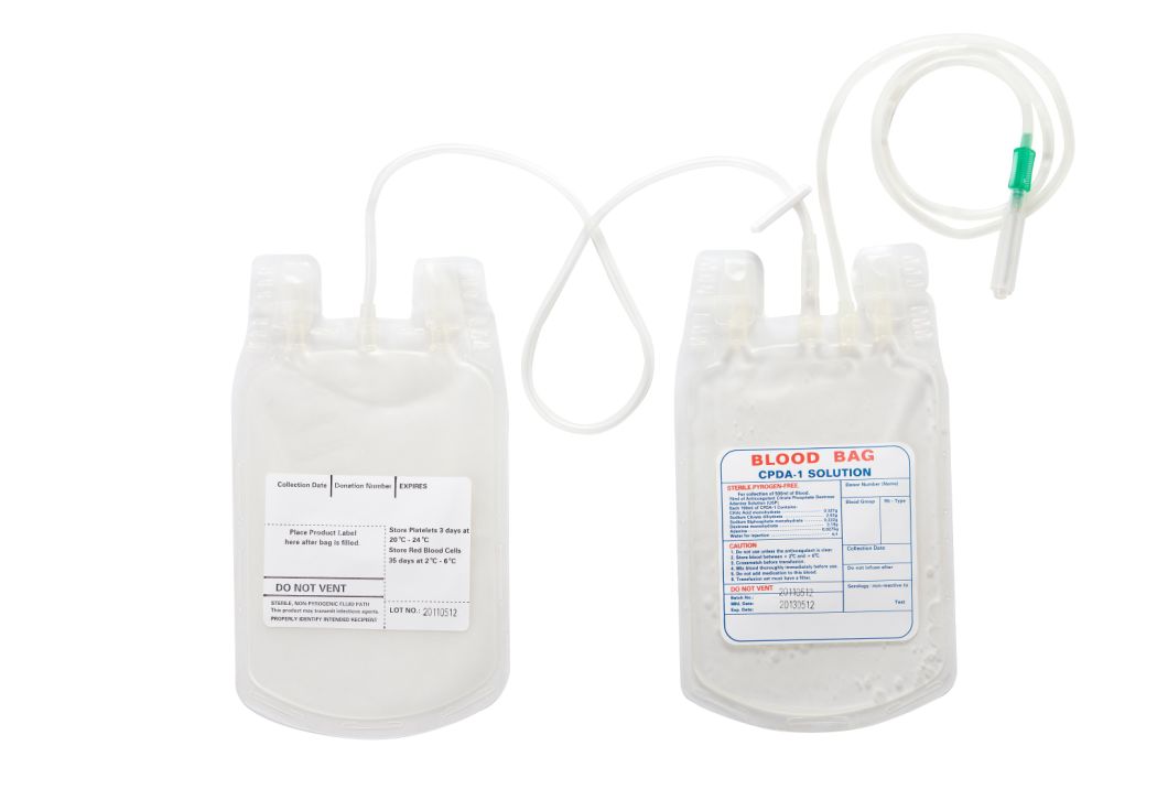 High Quality Sterile Extruded Blood Bag 250ml/350ml/400ml/450ml/500ml Single/Double/Triple/Quadruple Bags