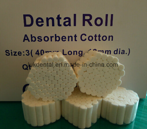 10X38mm China100% Absorbent Dental Cotton Roll with Ce and ISO Approved