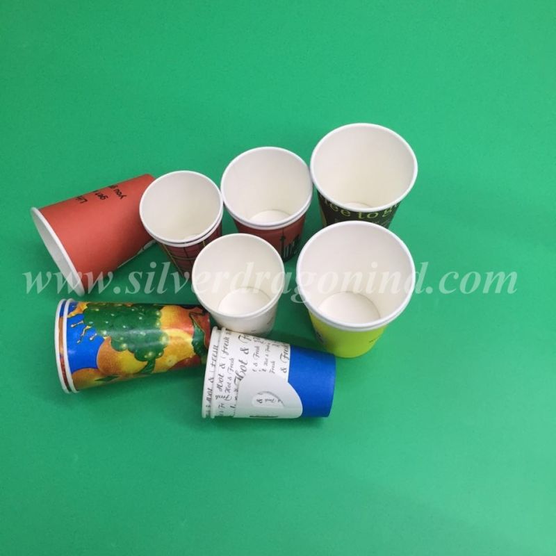 Custom Logo Printed Disposable Paper Coffee Cup with Lid